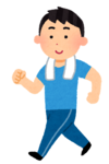 イラスト：ウォーキングする男性